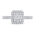 14K White Gold Baguette Diamond Diana Ring 1/2 Cttw - Splendid Jewellery
