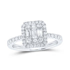14K White Gold Baguette Diamond Diana Ring 1/2 Cttw - Splendid Jewellery