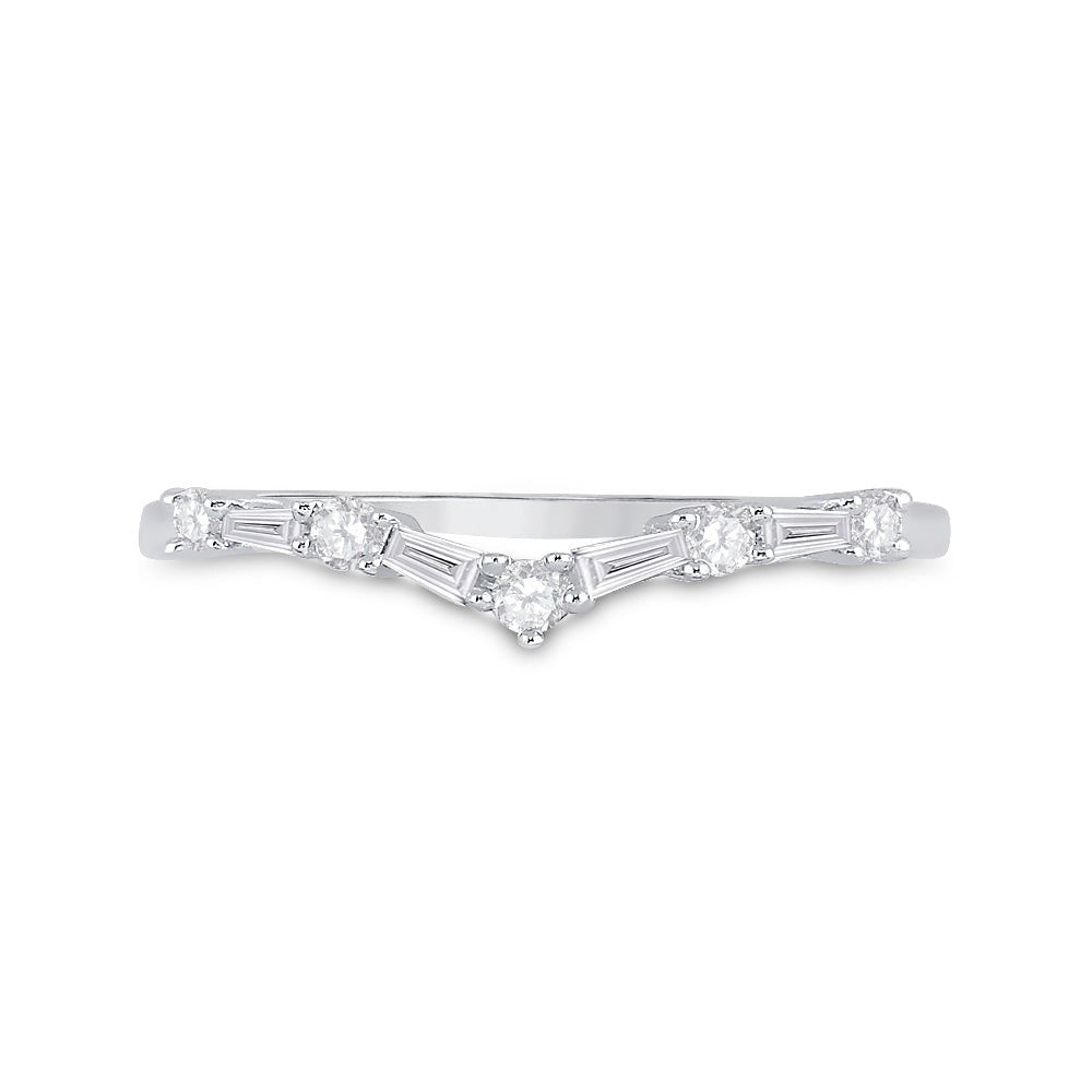 14K White Gold Baguette Diamond Enhancer Band 1/5 Cttw - Splendid Jewellery
