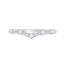 14K White Gold Baguette Diamond Enhancer Band 1/5 Cttw - Splendid Jewellery