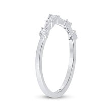 Load image into Gallery viewer, 14K White Gold Baguette Diamond Enhancer Band 1/5 Cttw - Splendid Jewellery