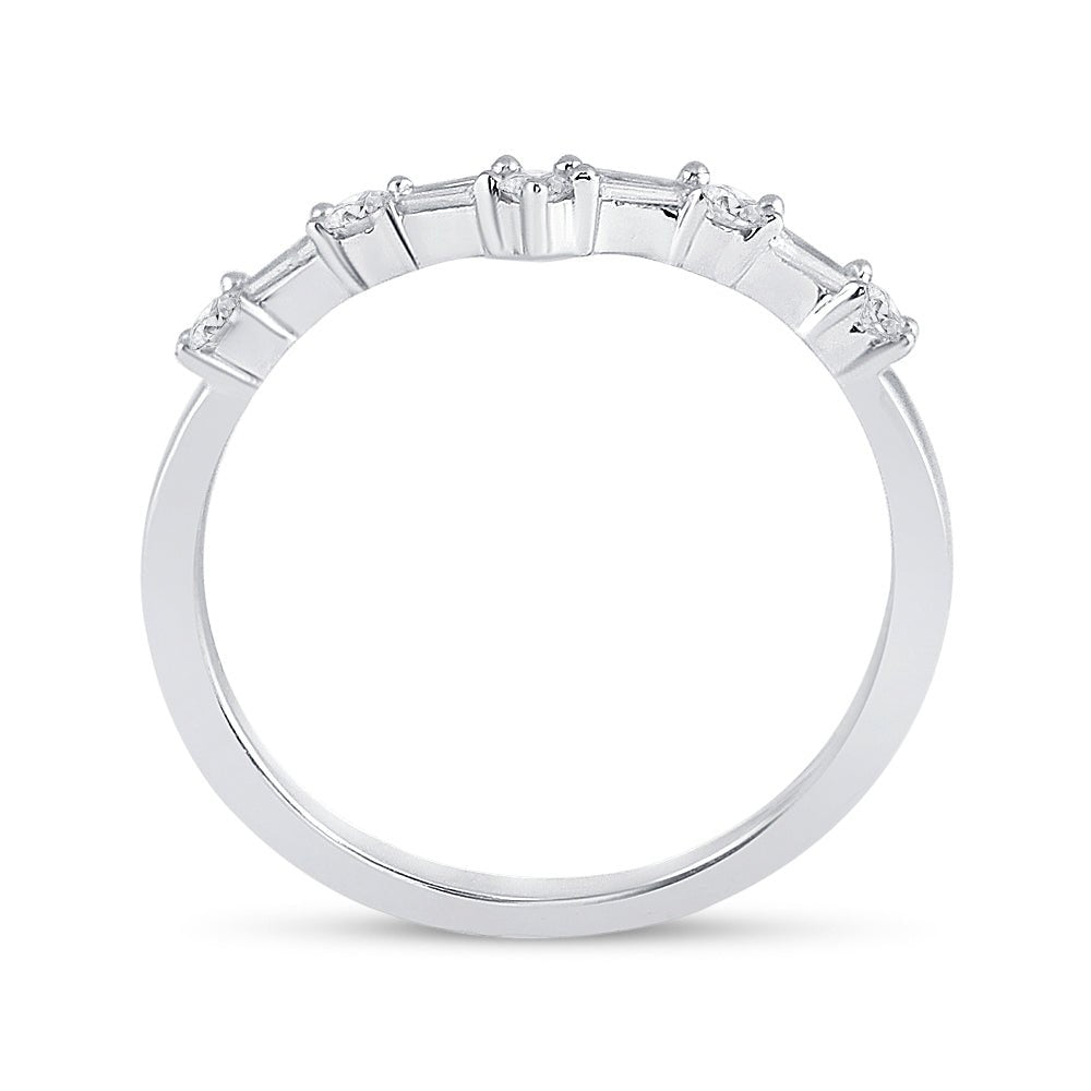 14K White Gold Baguette Diamond Enhancer Band 1/5 Cttw - Splendid Jewellery