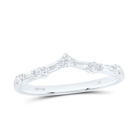 14K White Gold Baguette Diamond Enhancer Band 1/5 Cttw - Splendid Jewellery