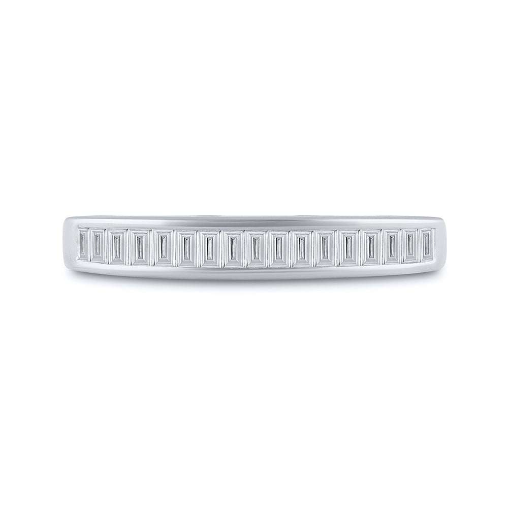 14K White Gold Baguette Diamond Wedding Band Ring 1/4 Cttw - Splendid Jewellery