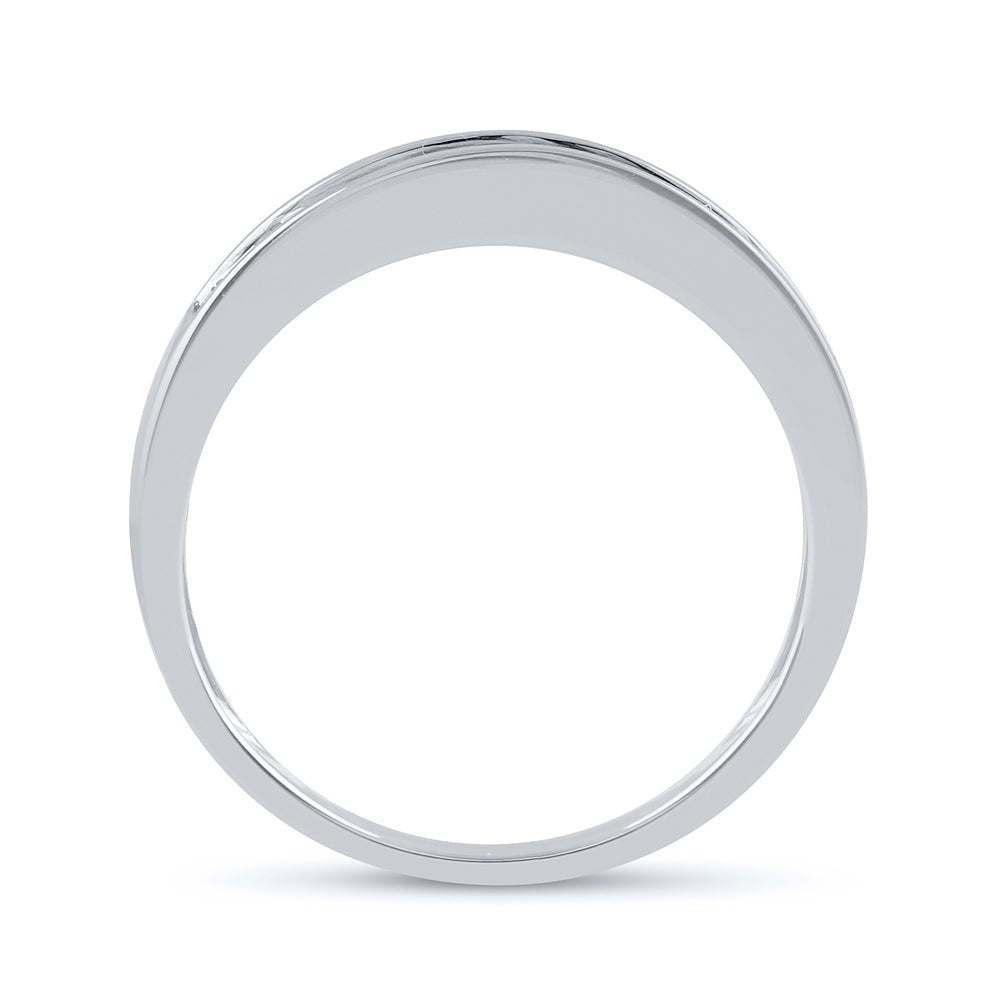 14K White Gold Baguette Diamond Wedding Band Ring 1/4 Cttw - Splendid Jewellery