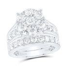 14K White Gold Diamond Bridal Set 3 Cttw - Splendid Jewellery