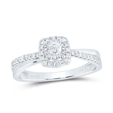 Load image into Gallery viewer, 14K White Gold Diamond Cushion Designer Ring 1/3 Cttw - Splendid Jewellery