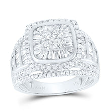 Load image into Gallery viewer, 14K White Gold Diamond Cushion Single Halo Bridal Ring 1 7/8 Cttw - Splendid Jewellery