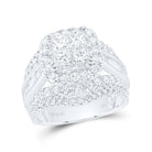 14K White Gold Diamond Cushion Single Halo Bridal Set 3 Cttw - Splendid Jewellery