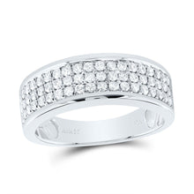 Load image into Gallery viewer, 14K White Gold Diamond Cushion Trio Ring Set 2 3/8 Cttw - Splendid Jewellery