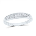 14K White Gold Diamond Cushion Trio Ring Set 3/4 Cttw - Splendid Jewellery