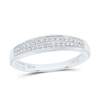 14K White Gold Diamond Cushion Trio Ring Set 3/4 Cttw - Splendid Jewellery