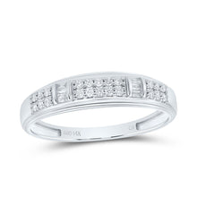 Load image into Gallery viewer, 14K White Gold Diamond Cushion Trio Ring Set 3/4 Cttw - Splendid Jewellery