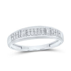 14K White Gold Diamond Cushion Trio Ring Set 3/4 Cttw - Splendid Jewellery