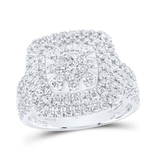 Load image into Gallery viewer, 14K White Gold Diamond Cushion Women's Ring 1 1/3 Cttw - Splendid Jewellery