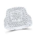 14K White Gold Diamond Cushion Women's Ring 1 1/3 Cttw - Splendid Jewellery