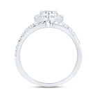 14K White Gold Diamond Designer Ring 1 1/2 Cttw - Splendid Jewellery