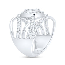 Load image into Gallery viewer, 14K White Gold Diamond Designer Ring 1 1/2 Cttw - Splendid Jewellery