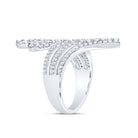 14K White Gold Diamond Designer Ring 1 1/4 Cttw - Splendid Jewellery