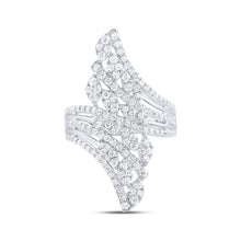 Load image into Gallery viewer, 14K White Gold Diamond Designer Ring 1 1/4 Cttw - Splendid Jewellery