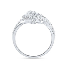 Load image into Gallery viewer, 14K White Gold Diamond Designer Ring 1 1/4 Cttw - Splendid Jewellery