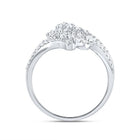 14K White Gold Diamond Designer Ring 1 1/4 Cttw - Splendid Jewellery
