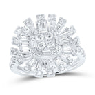 14K White Gold Diamond Designer Ring 1 3/4 Cttw - Splendid Jewellery