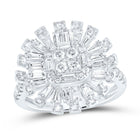 14K White Gold Diamond Designer Ring 1 3/4 Cttw - Splendid Jewellery
