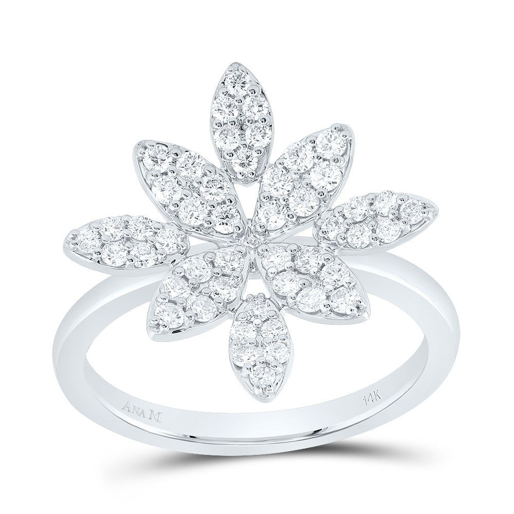 14K White Gold Diamond Designer Ring 1/2 Cttw - Splendid Jewellery