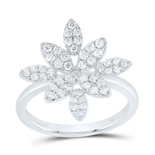 Load image into Gallery viewer, 14K White Gold Diamond Designer Ring 1/2 Cttw - Splendid Jewellery