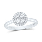 14K White Gold Diamond Designer Ring 1/3 Cttw - Splendid Jewellery