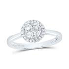 14K White Gold Diamond Designer Ring 1/3 Cttw - Splendid Jewellery