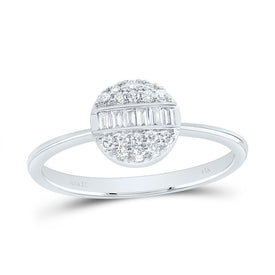 14K White Gold Diamond Designer Ring 1/4 Cttw - Splendid Jewellery
