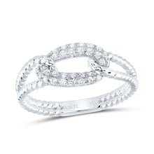Load image into Gallery viewer, 14K White Gold Diamond Designer Ring 1/5 Cttw - Splendid Jewellery