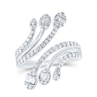 14K White Gold Diamond Designer Ring 3/4 Cttw - Splendid Jewellery