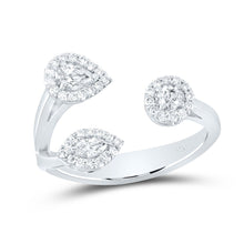 Load image into Gallery viewer, 14K White Gold Diamond Designer Ring 3/8 Cttw - Splendid Jewellery