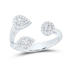 14K White Gold Diamond Designer Ring 3/8 Cttw - Splendid Jewellery