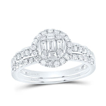 Load image into Gallery viewer, 14K White Gold Diamond Diana Bridal Set 3/4 Cttw - Splendid Jewellery