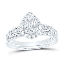 Load image into Gallery viewer, 14K White Gold Diamond Diana Pear Bridal Set 3/4 Cttw - Splendid Jewellery