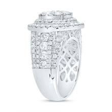 Load image into Gallery viewer, 14K White Gold Diamond Double Halo Fashion Bridal Ring 3 Cttw - Splendid Jewellery