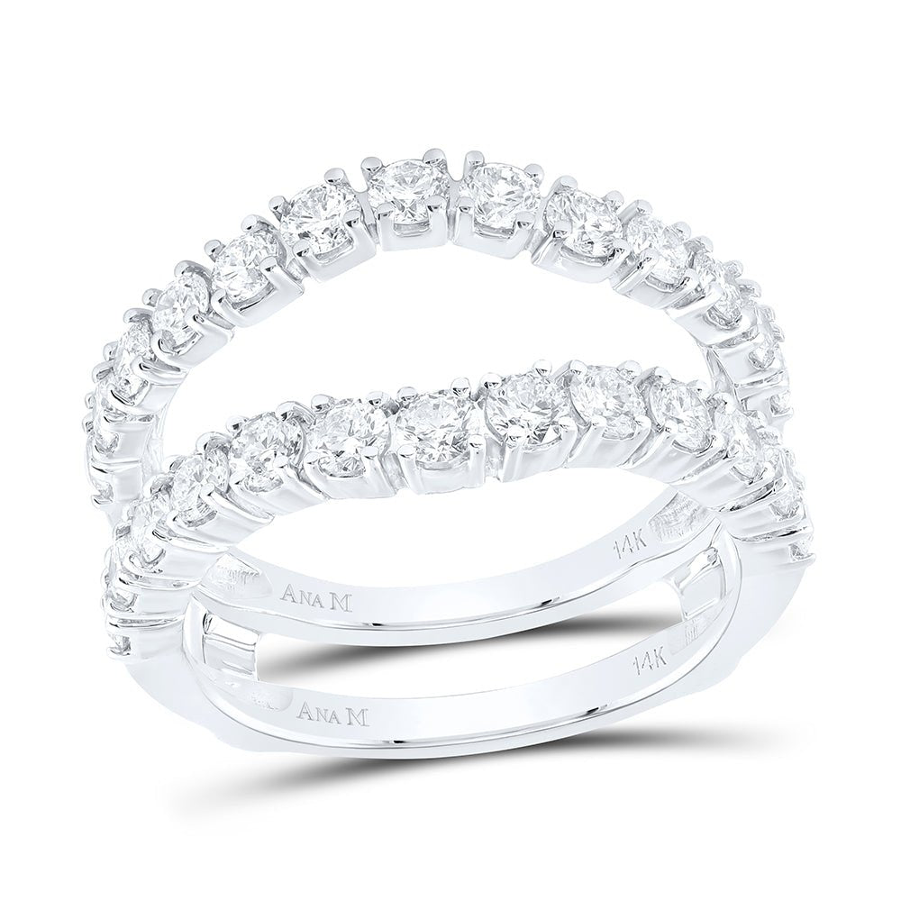 14K White Gold Diamond Enhancer Ring 1 1/2 Cttw - Splendid Jewellery
