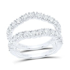 14K White Gold Diamond Enhancer Ring 1 1/2 Cttw - Splendid Jewellery