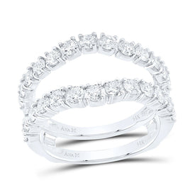 14K White Gold Diamond Enhancer Ring 1 1/2 Cttw - Splendid Jewellery
