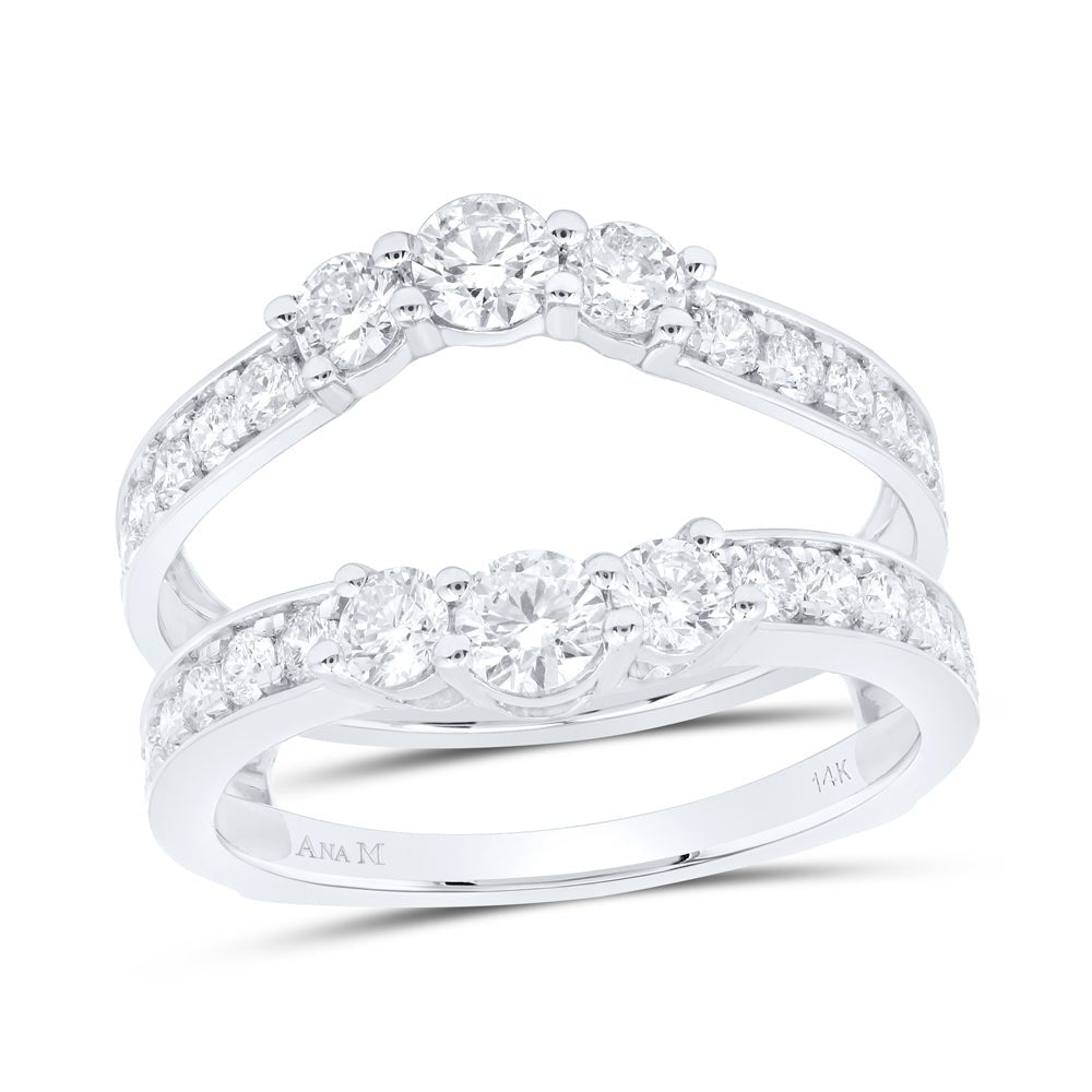 14K White Gold Diamond Enhancer Ring 1 1/2 Cttw - Splendid Jewellery