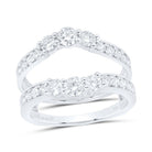 14K White Gold Diamond Enhancer Ring 1 1/2 Cttw - Splendid Jewellery