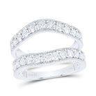 14K White Gold Diamond Enhancer Ring 1 1/2 Cttw - Splendid Jewellery