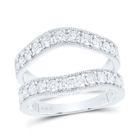 14K White Gold Diamond Enhancer Ring 1 1/2 Cttw - Splendid Jewellery