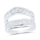 14K White Gold Diamond Enhancer Ring 1 1/2 Cttw - Splendid Jewellery