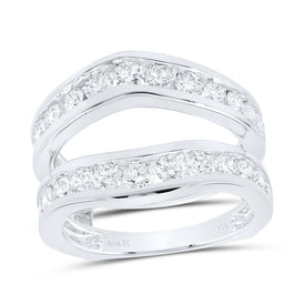 14K White Gold Diamond Enhancer Ring 1 1/2 Cttw - Splendid Jewellery