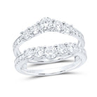 14K White Gold Diamond Enhancer Ring 1 1/2 Cttw - Splendid Jewellery